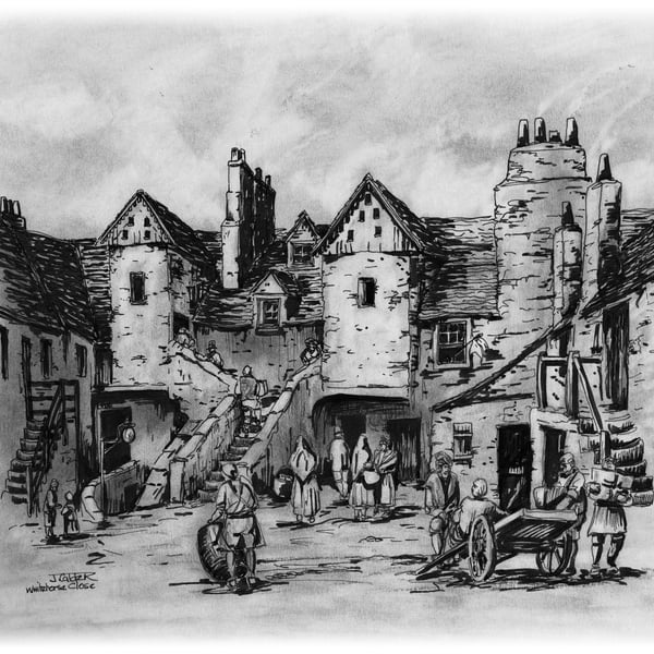 White Horse Close Edinburgh Print