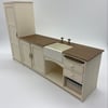 Dolls house kitchen cupboard and sink 1:12 scale handmade