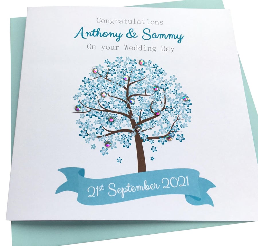 Personalised congratulations wedding card