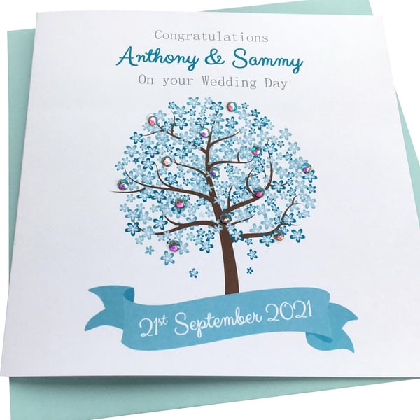 Personalised congratulations wedding card