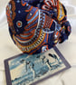 Bess - Blue Paisley Mix 40s Style Turban Headband