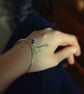 Sewing Bracelet with Silver Scissors, Bobbin & Button Charms - Image 4