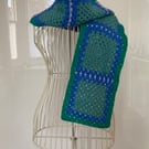 Handmade crochet scarf made from pure Pima cotton yarn