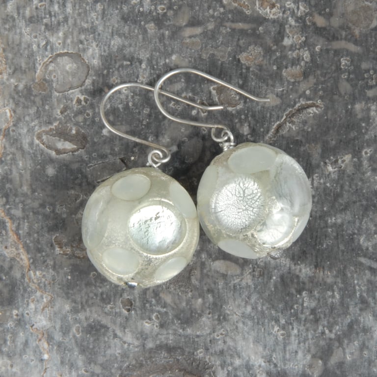 Moon Murano glass earrings
