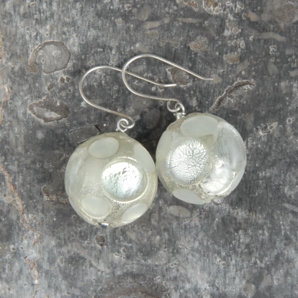 Moon Murano glass earrings