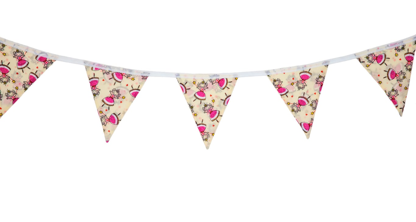 Pink Fairy Princess Bunting, Princess Garland, Nurseries, Children's Bedroom