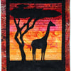 Giraffe Sunset Kit Art Quilt 