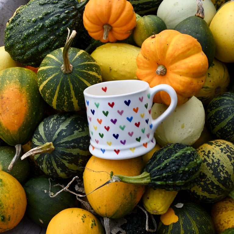 Love Hearts Country Mug - Hand Painted