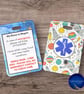 Custom Medical Alert Tag Faux Leather ICE ID, UK Emergency Symbol - Image 5