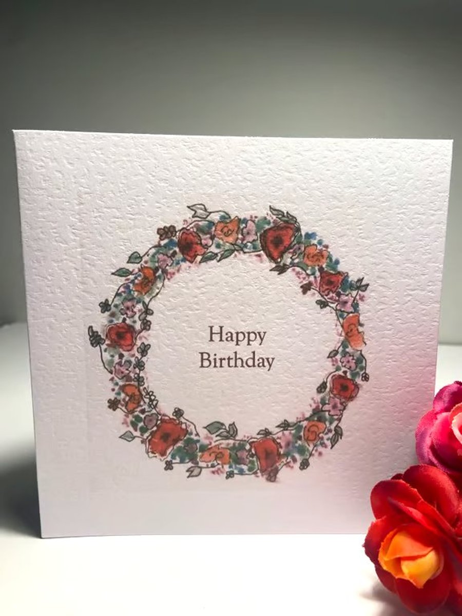 Floral Birthday Wreath