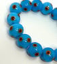 Handmade bracelet with handmade blue and brown lampwork glass beads - Image 3