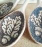 Three pyrography acorn & oak leaf wooden spoons - Image 3
