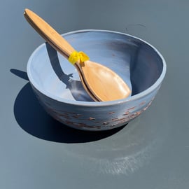 Large Salad Bowl & Beech Wood Servers (SS1)