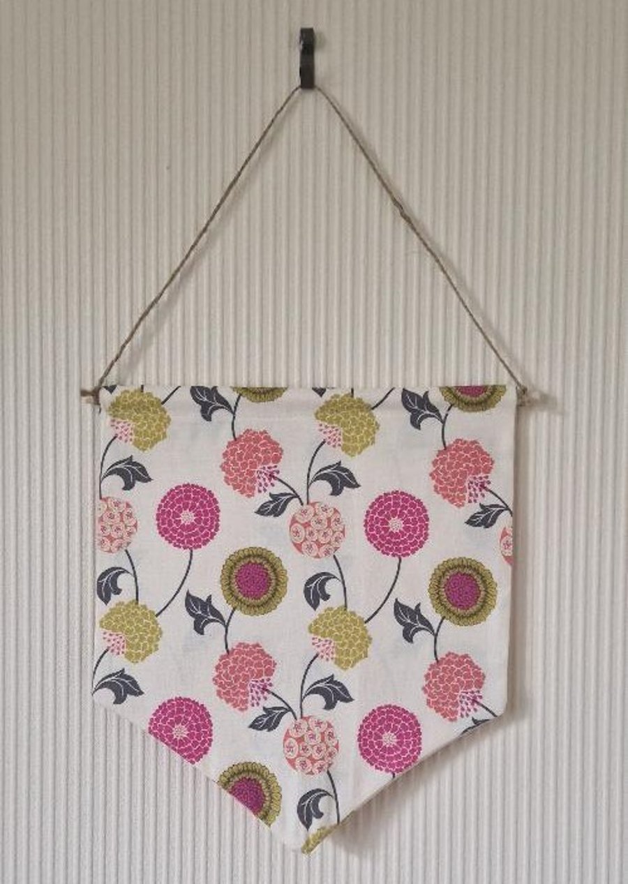 Pink and Green flower banner 