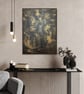 Metallic Gold & Black — Textured Abstract Acrylic Art