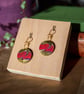 Celestial Gold Planet Earrings - Laser cut and hand painted - Image 3