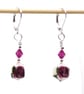 Ceramic Cube and Crystal Earrings - Image 3