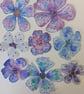 8 Watercolour Flowers Ideal Card Making, Junk Journals, Collage, Scrapbooking