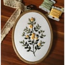 Rose Tree vintage style hand embroidery