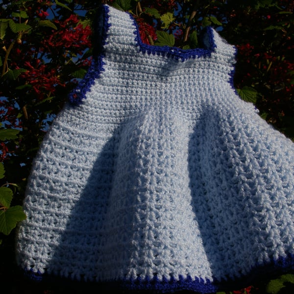 Baby Dress Crochet Sundress in Blue