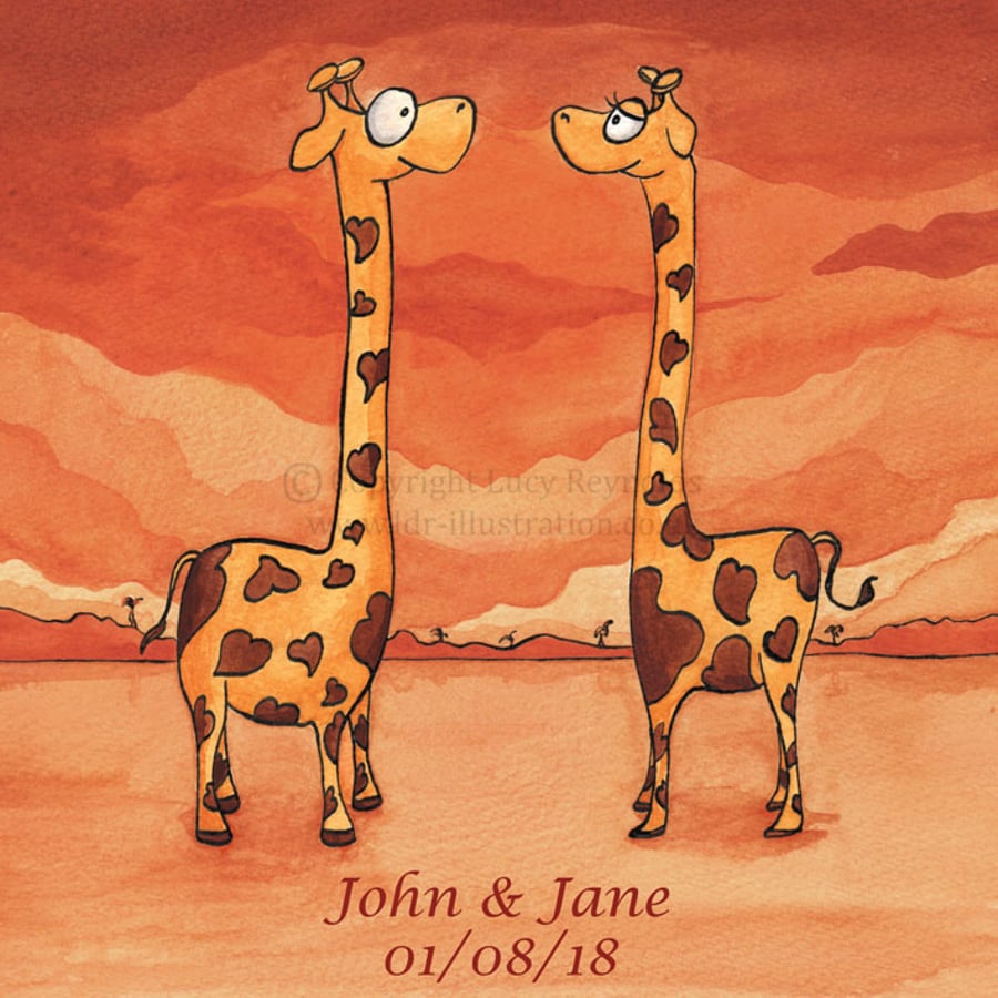 Wedding Invitations - Giraffes