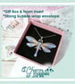 Gold and green dragonfly pendant, handpainted necklace iridescent enamels - Image 9