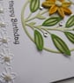 Happy Birthday - Yellow Quilled Flower with pearls and gems - Image 5