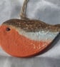 Handpainted Clay Robin Hanging