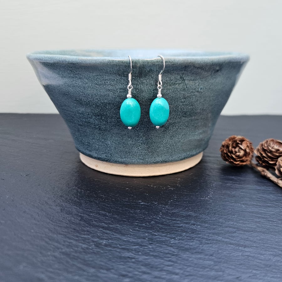 Turquoise and Sterling Silver Earrings