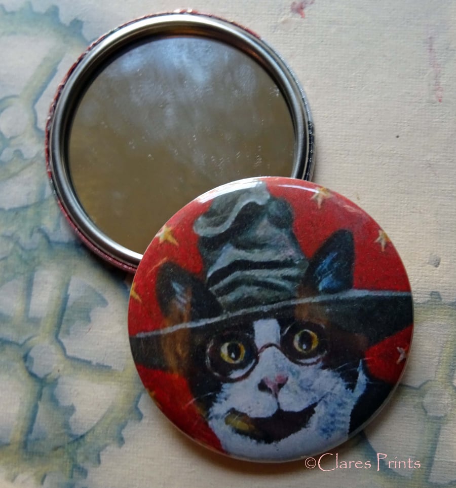 Harry Potter Cat Art 58mm Pocket Mirror Animal 