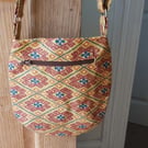 Small trail tote in a geometric design,  crossbody or shoulder bag