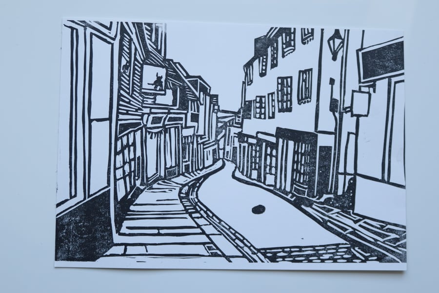 Original Print - Folkestone Old High Street 210 - 297 millimeters