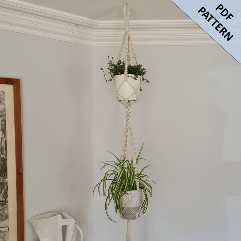 Macrame Double Plant Hanger Pattern 