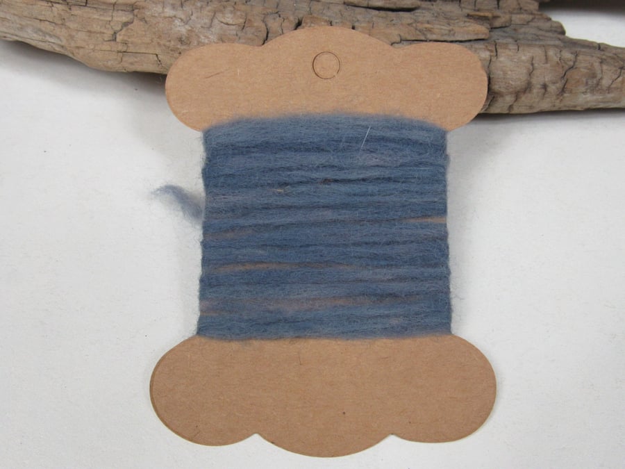 Hand Dyed Natural Dye Pure Wool Indigo Violet Couching Thread