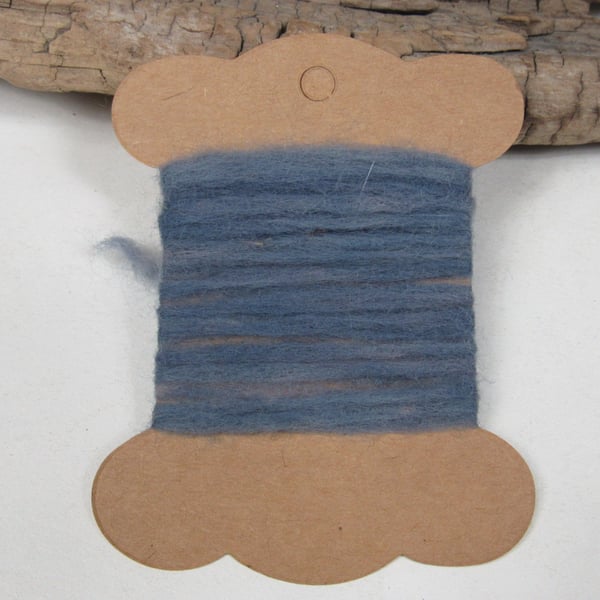 Hand Dyed Natural Dye Pure Wool Indigo Violet Couching Thread