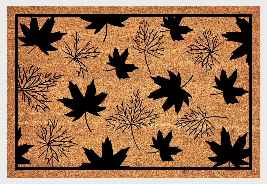 Leaves Door Mat - Fall Leaves Welcome Mat - 3 Sizes