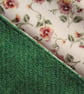 A6 'Harris Tweed®' Reusable Notebook Cover - Green with Ditsy Pansy Print - Image 2