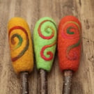 Hand made felted Drum Beater