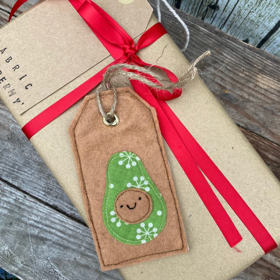 Gift tag (reusable) - Avocado 