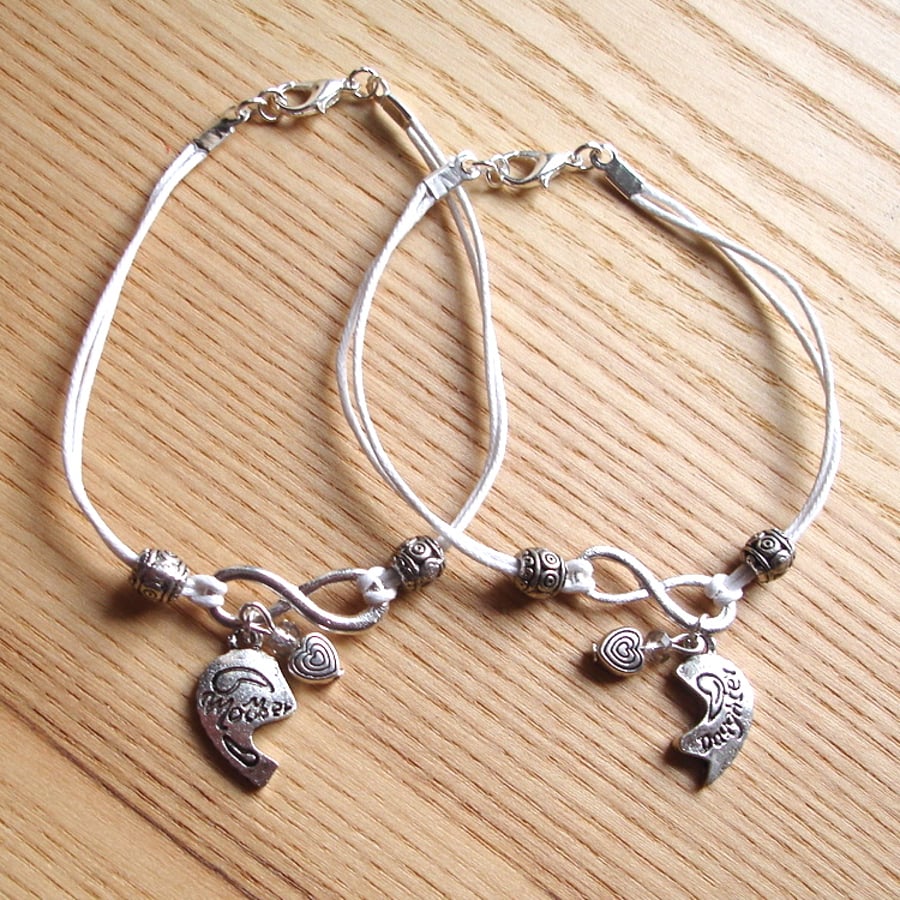 Mother and Daughter Infinity Bracelet Set