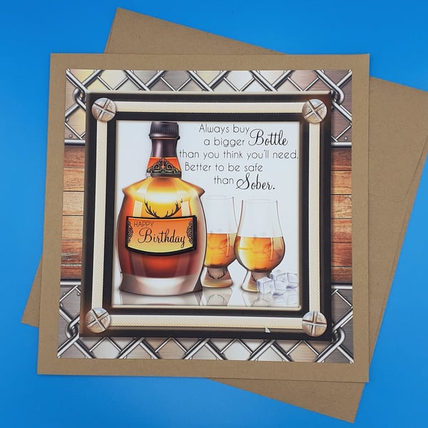 Birthday Card, Whisky Drinker ,Son-in-Law, Brother-in-Law, Grandson, Husb