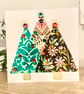 Patterned Christmas Trees Card
