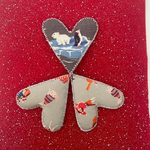 Christmas Animal Heart Decorations