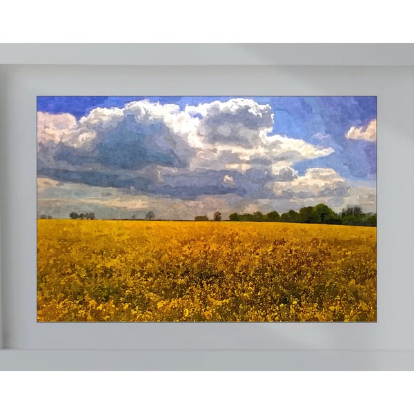 'Yellow Spring' A4 Digital Art Print with an Oi... - Folksy