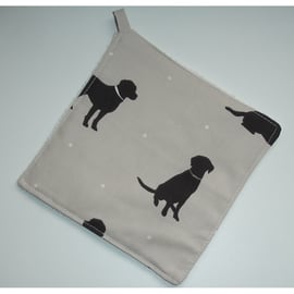 Labrador Dog Pot Holder Potholder Kitchen Grab Mat Pad Chocolate Brown Dogs