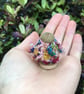 Tiny Button Fairy Decoration With An Acorn Hat - Pink And Blue - Image 6