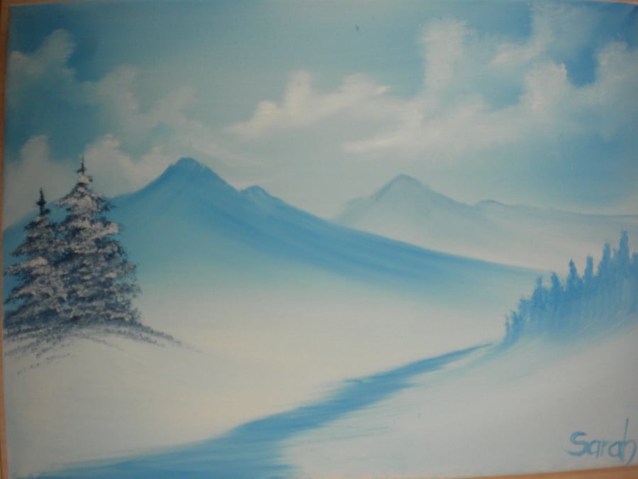 Blue Hills oil painting
