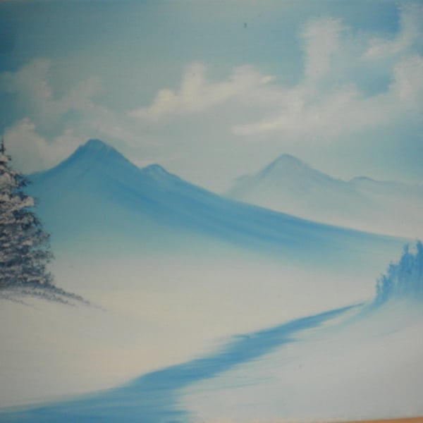 Blue Hills oil painting