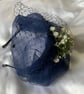 Billie - Blue Vintage Hat Style Fascinator with Netting