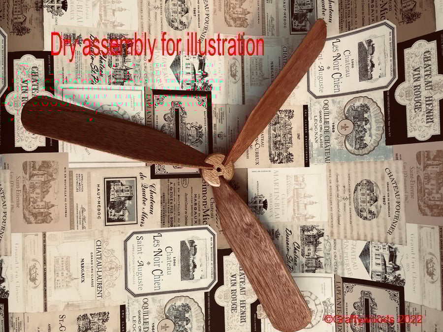 Vintage Oak Whirligig Hub and 3 likewise blade kit